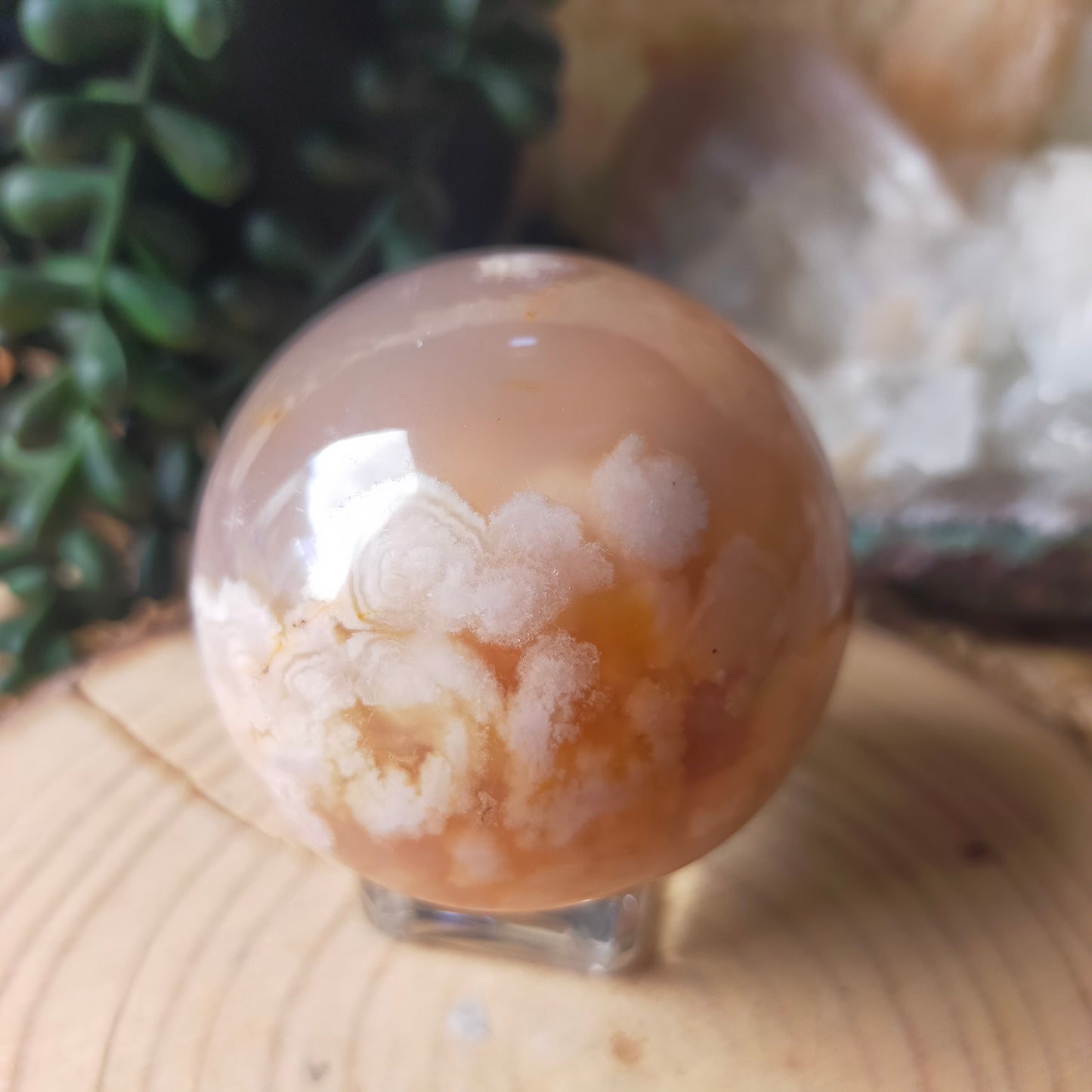 Flower Agate Sphere