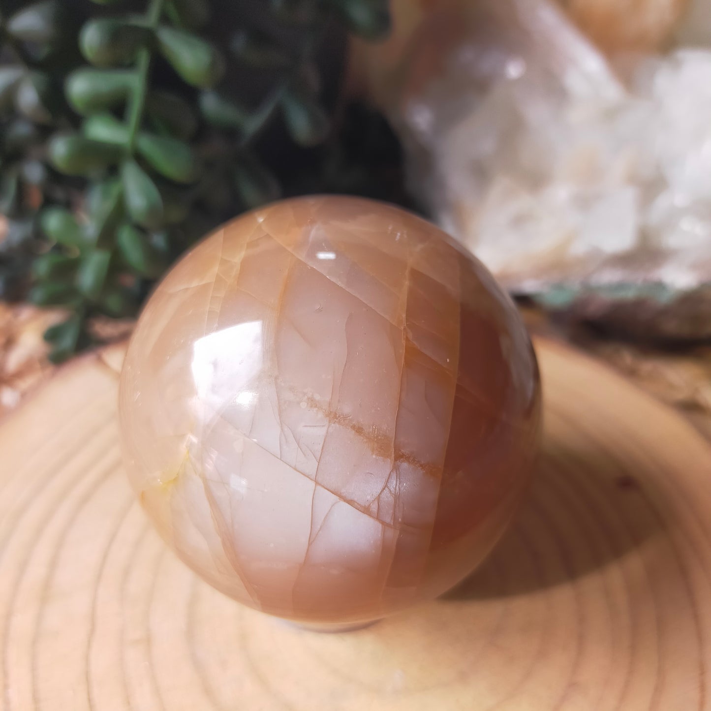 Peach Moonstone Sphere
