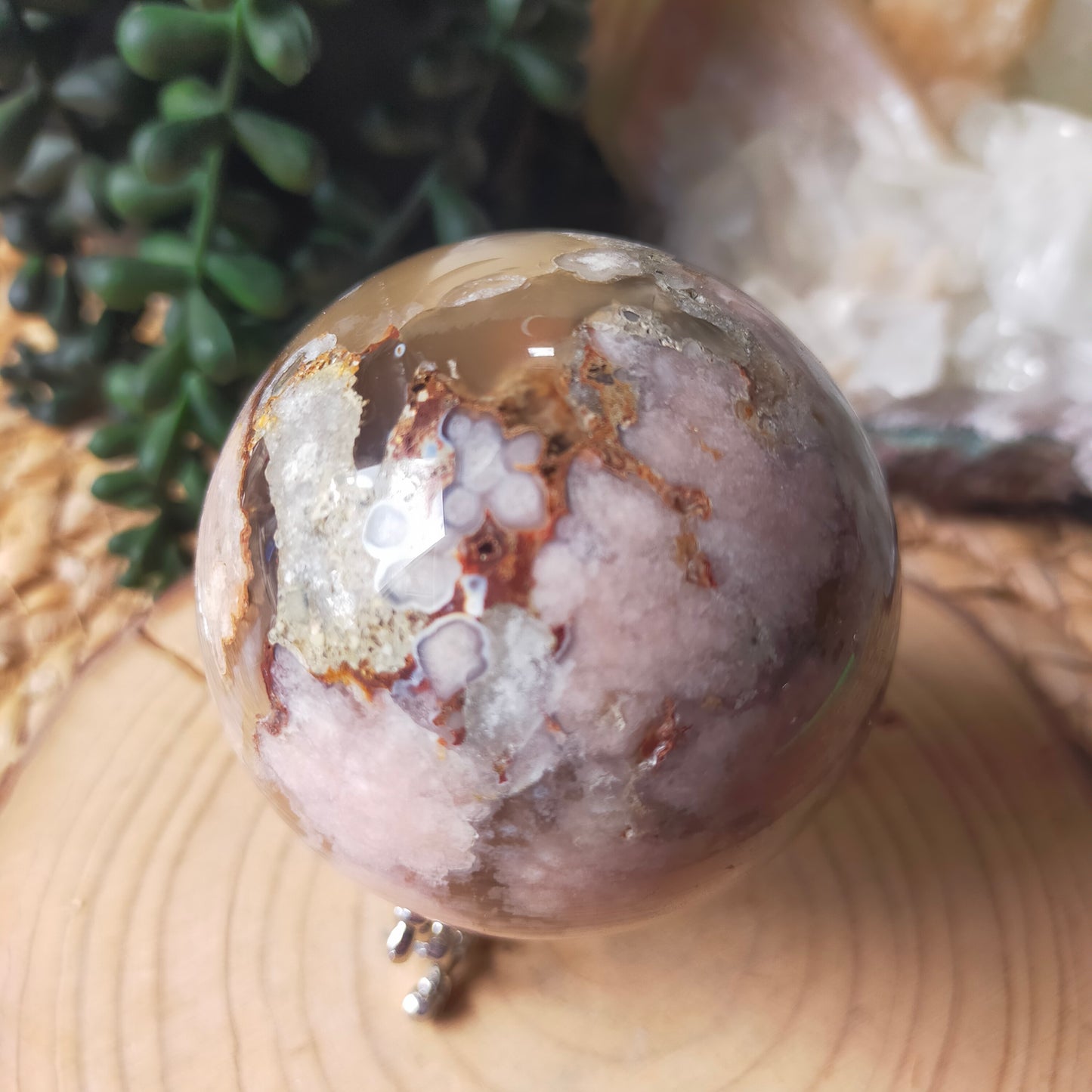 Flower Agate Sphere