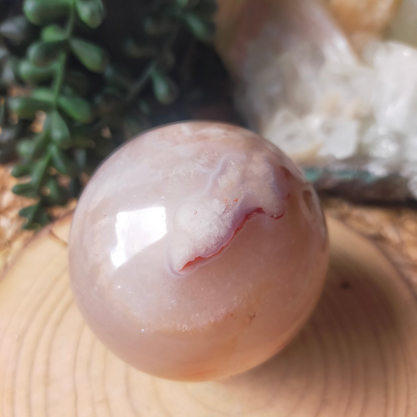 Flower Agate Sphere
