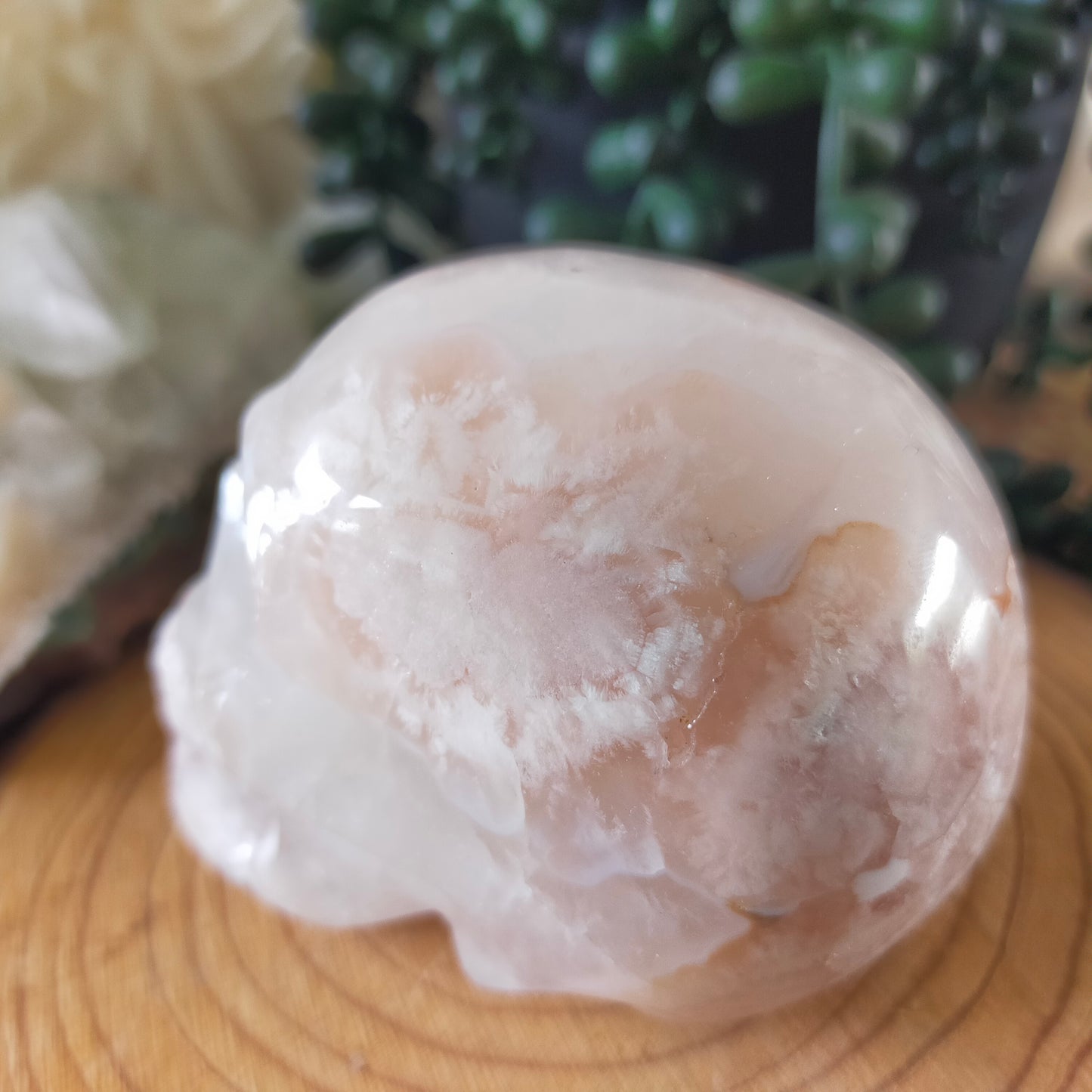 Flower Agate Skull