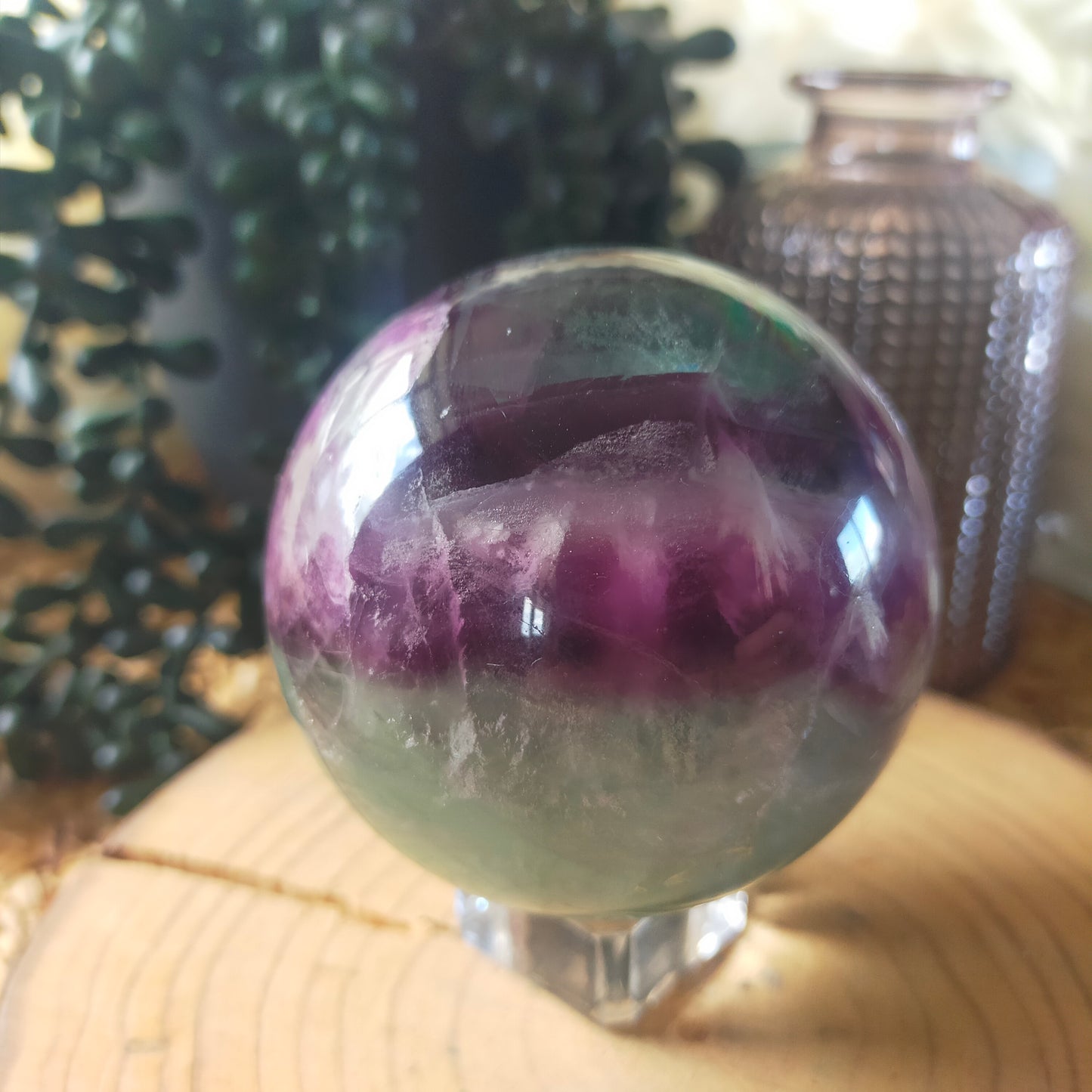 Feather Fluorite Sphere