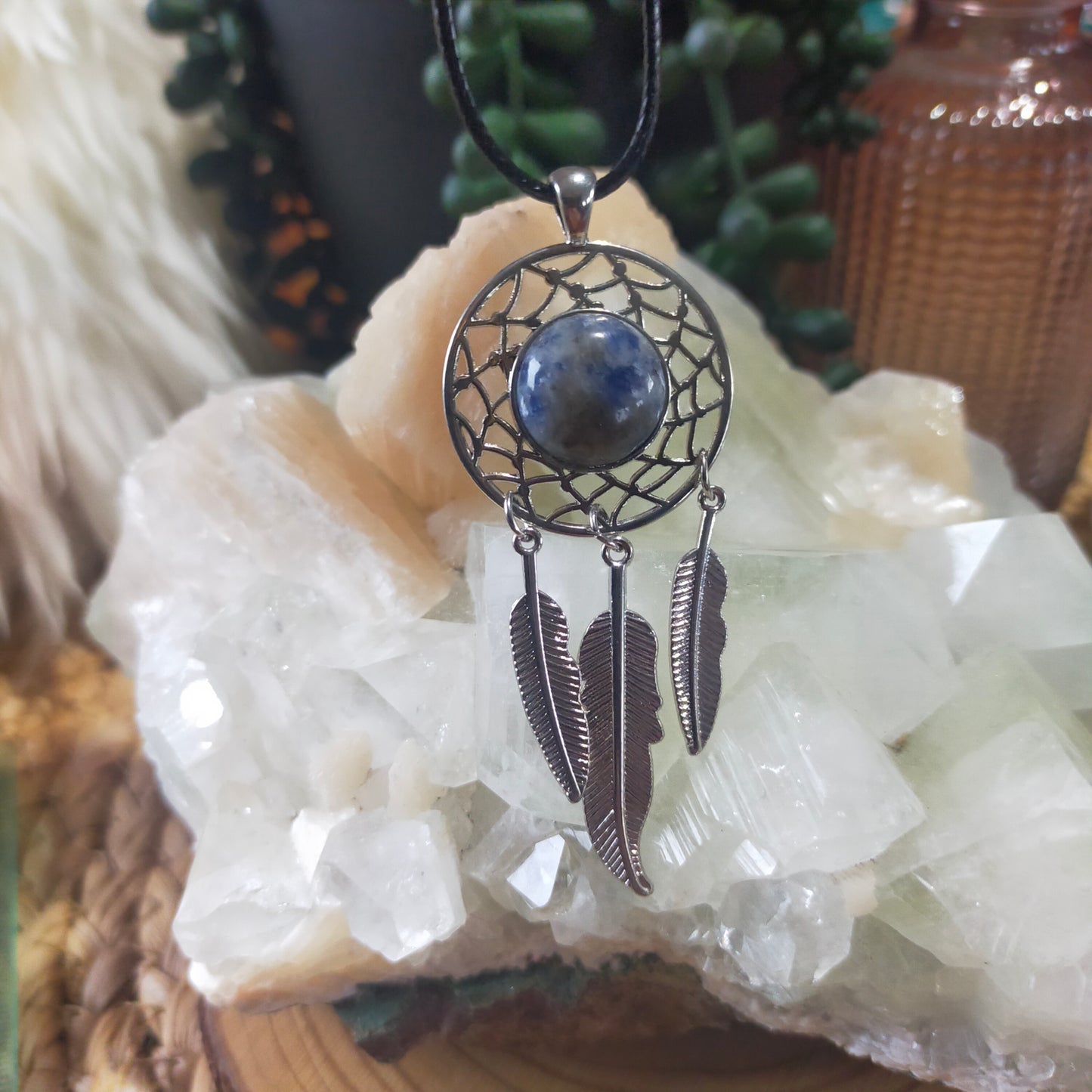 Sodalite Dream Catcher Necklace