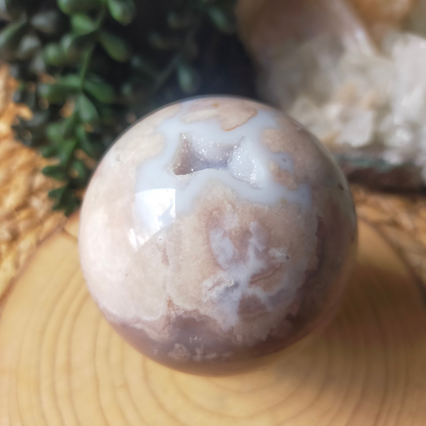 Flower Agate Sphere