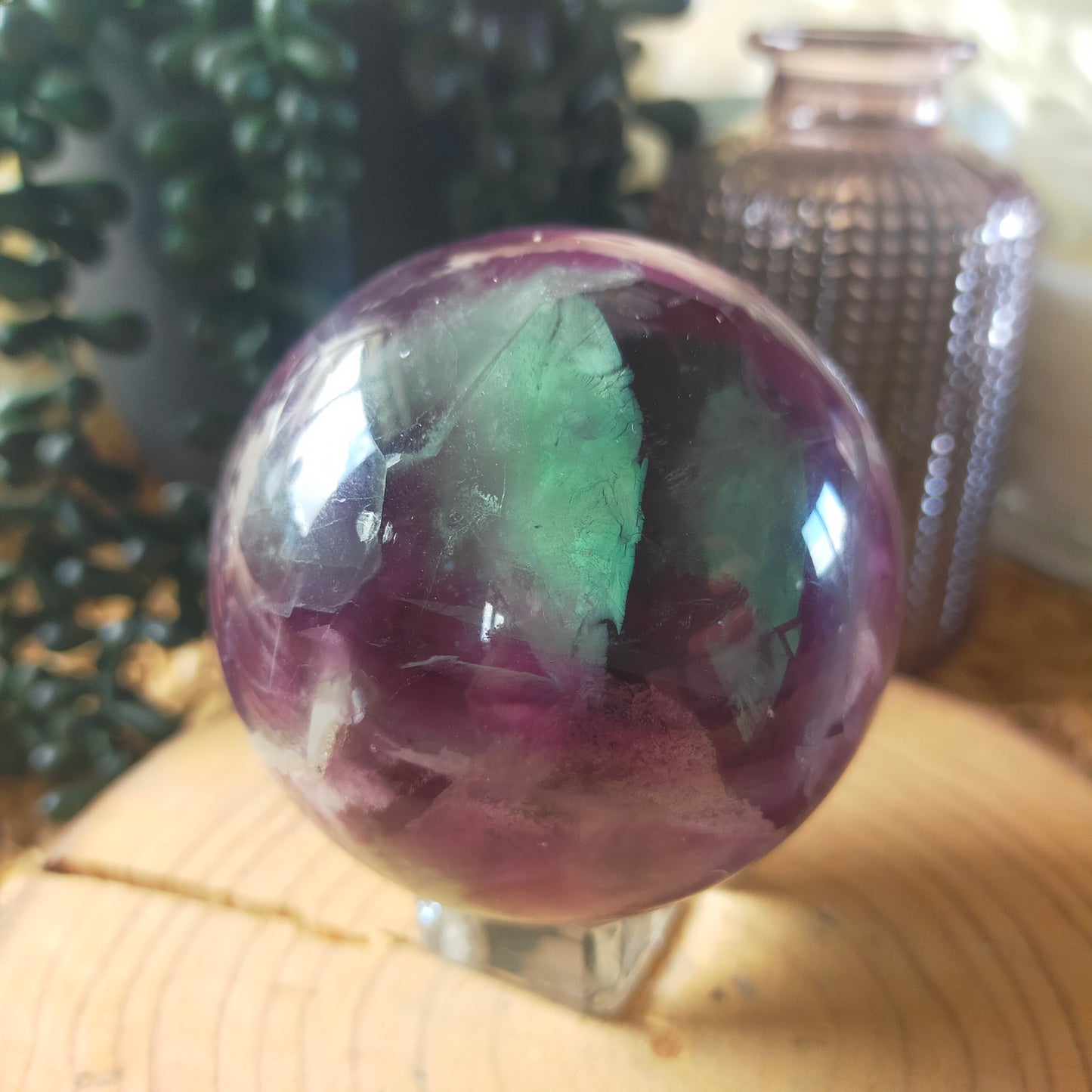 Feather Fluorite Sphere