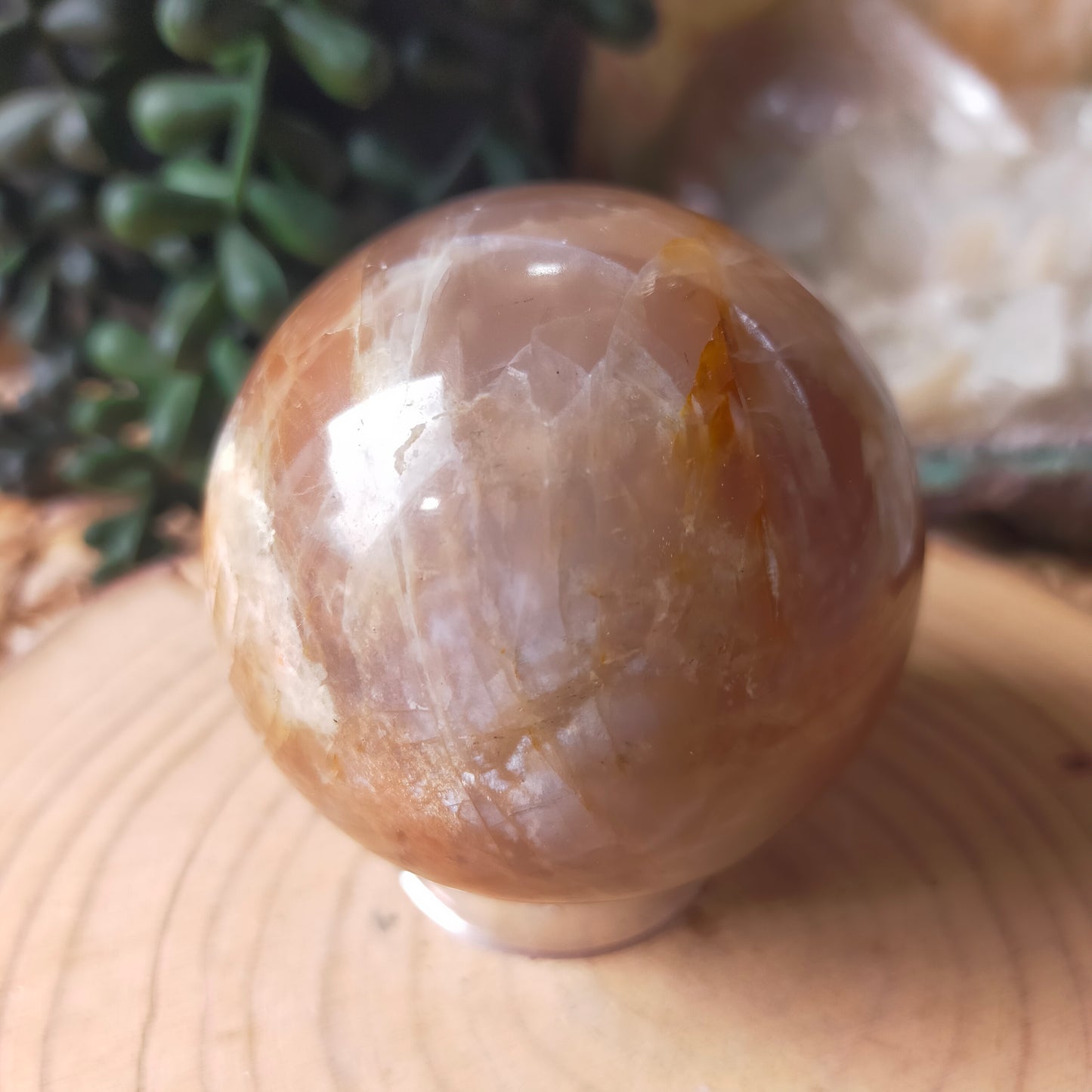 Peach Moonstone Sphere