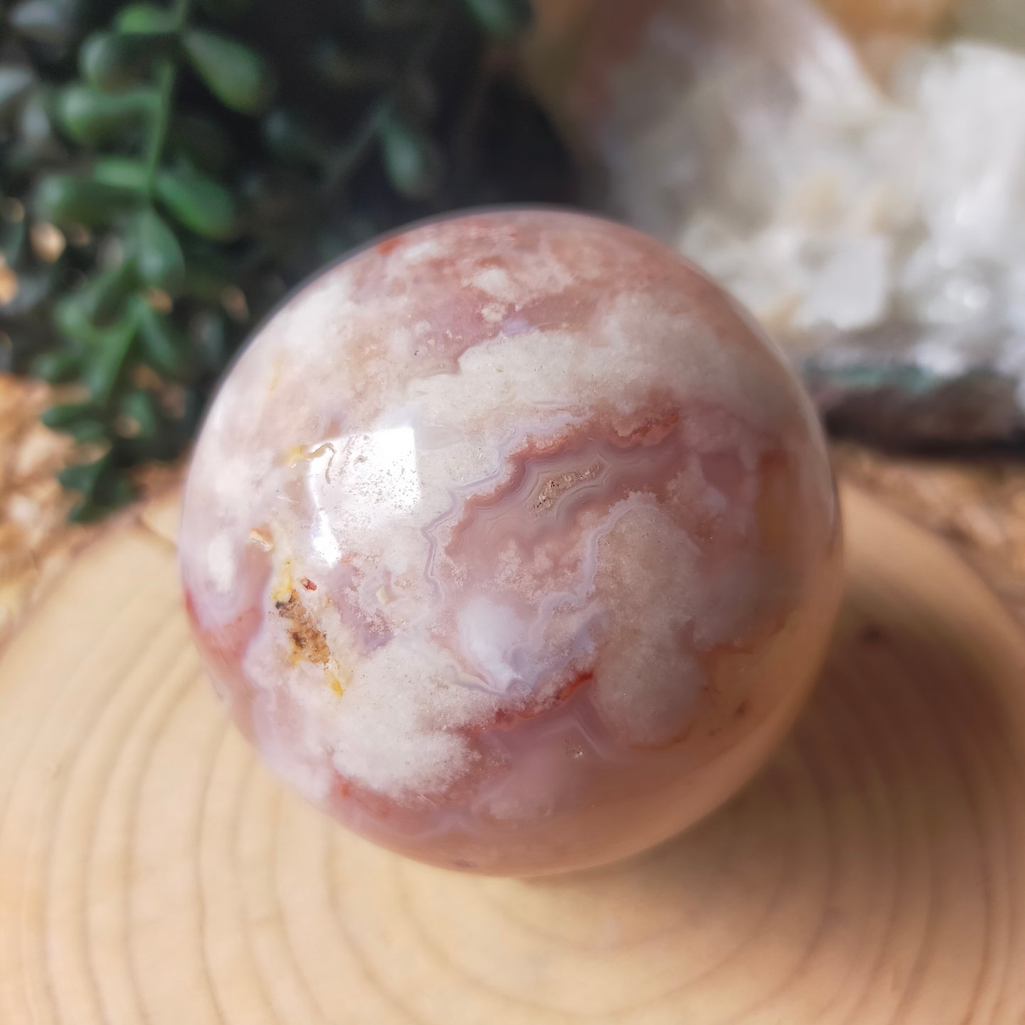 Flower Agate Sphere