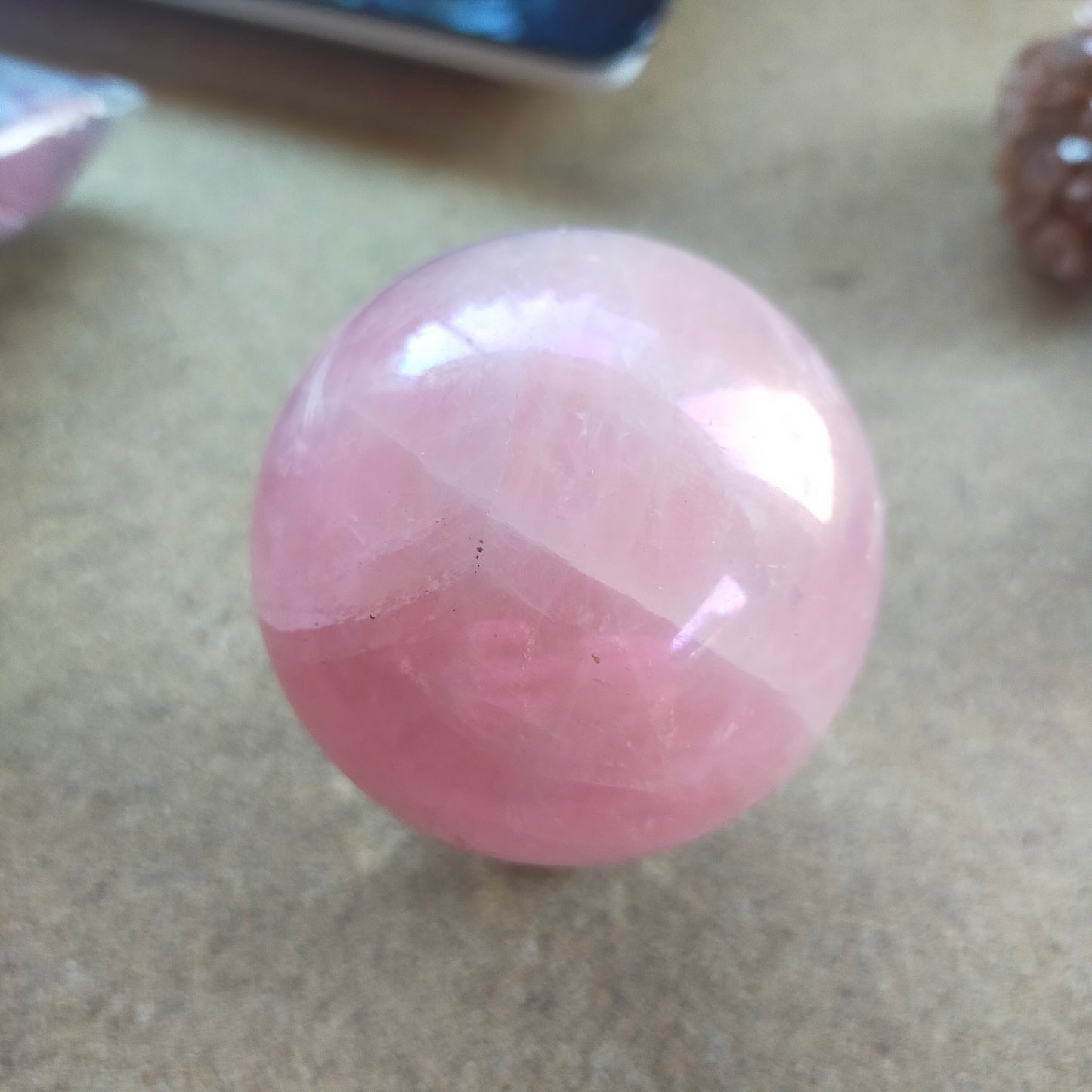 Aura Rose Quartz Sphere