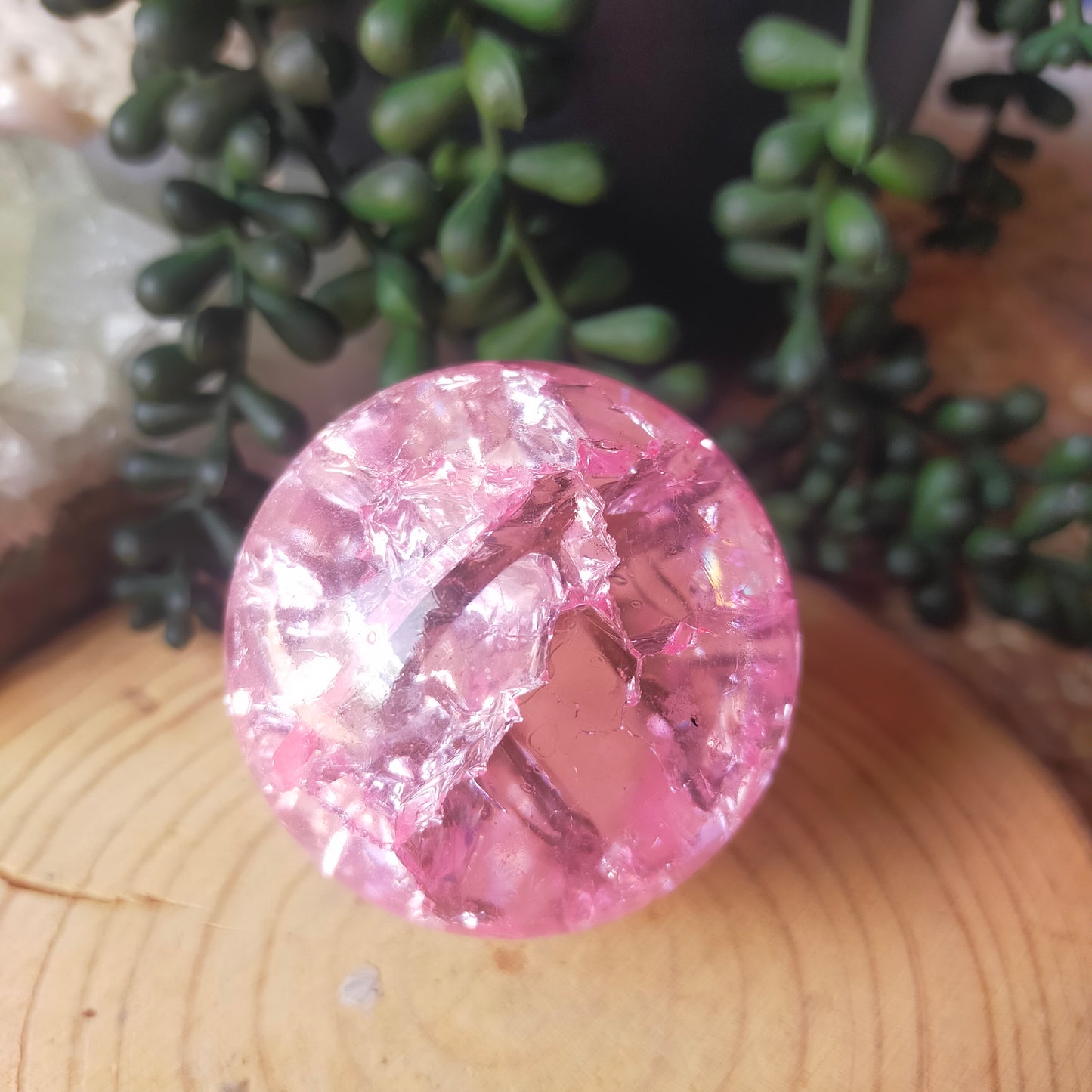 Crackled Glass Sphere