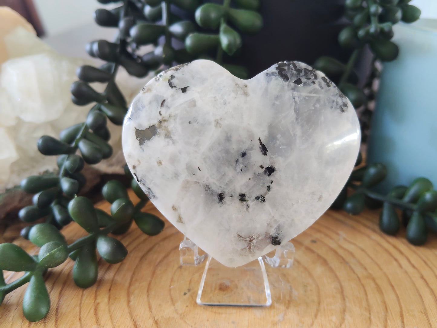 Rainbow Moonstone Hearts