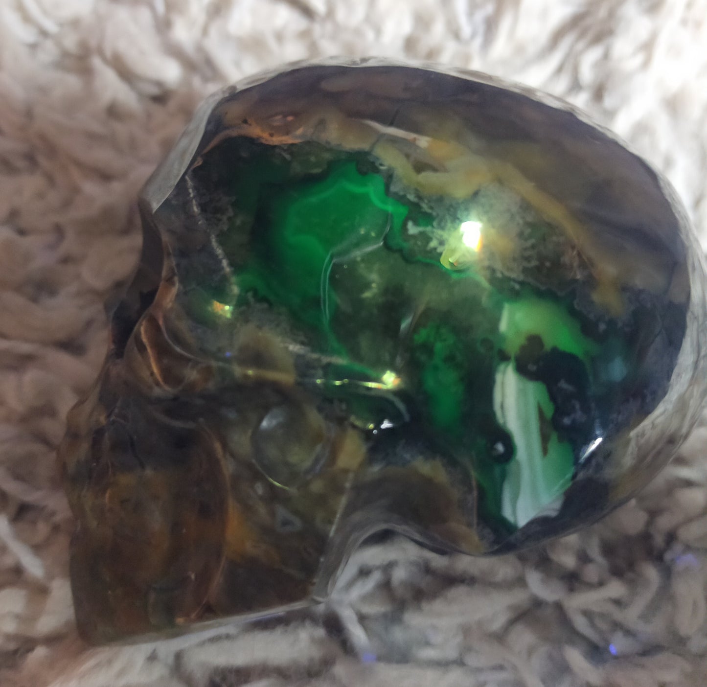 Volcano Agate Skull