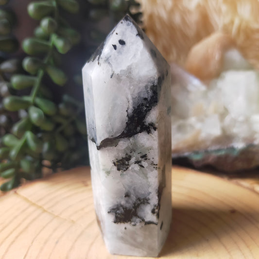 Rainbow Moonstone Point