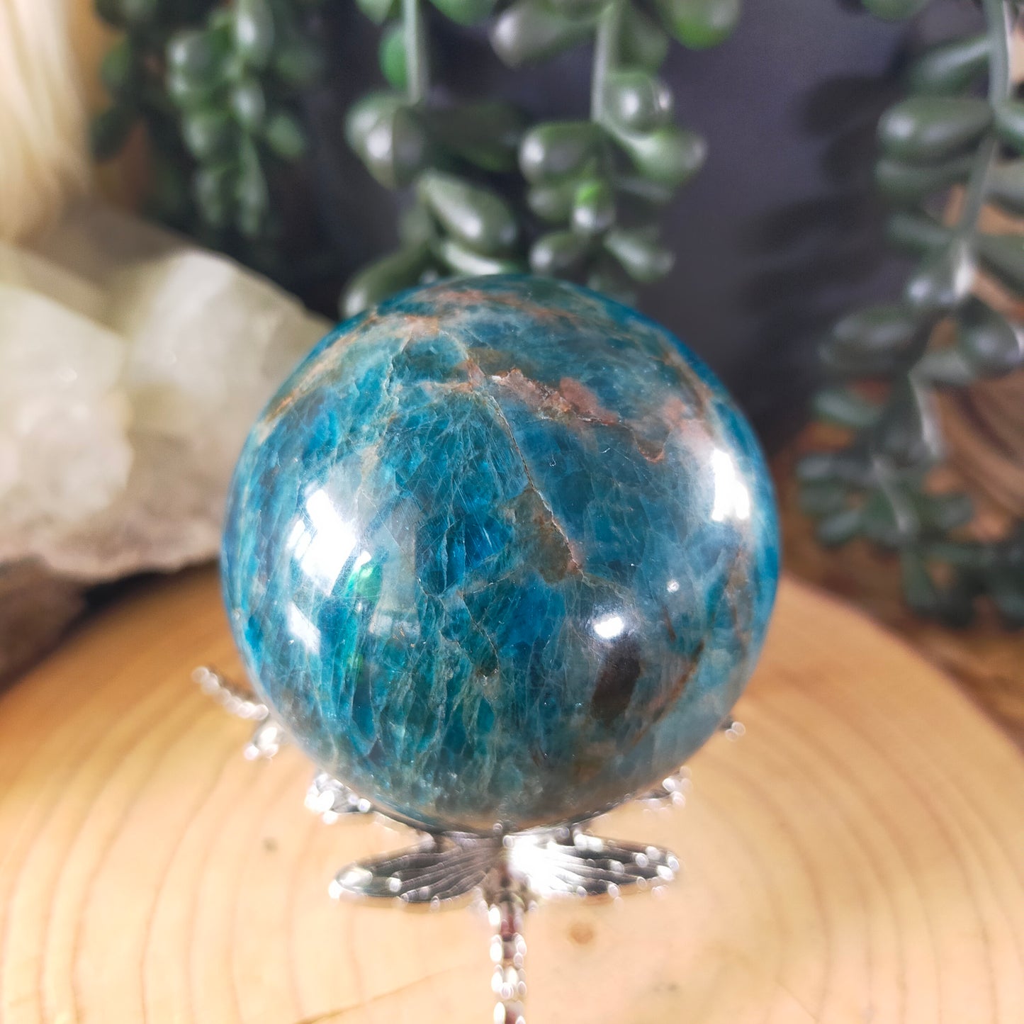 Blue Apatite Sphere