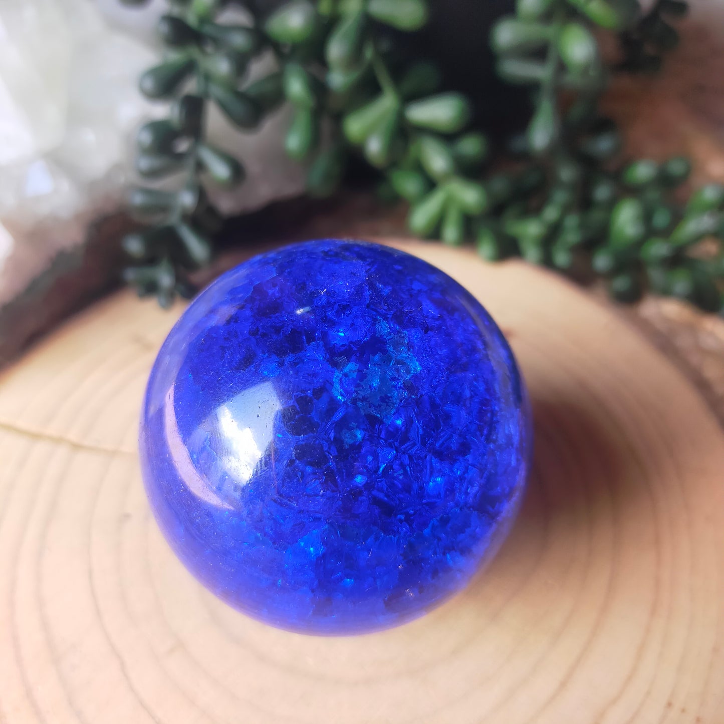 Crackled Glass Sphere