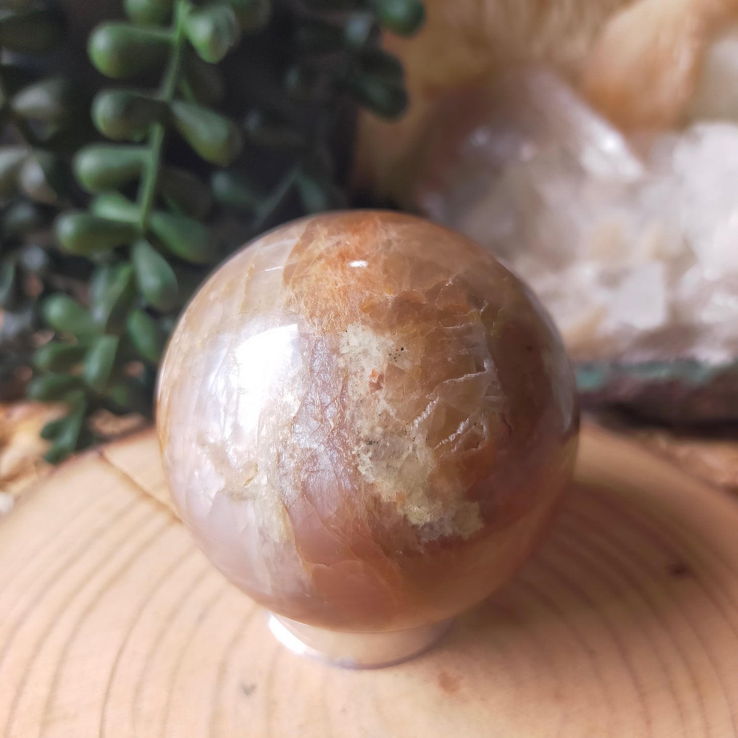 Peach Moonstone Sphere