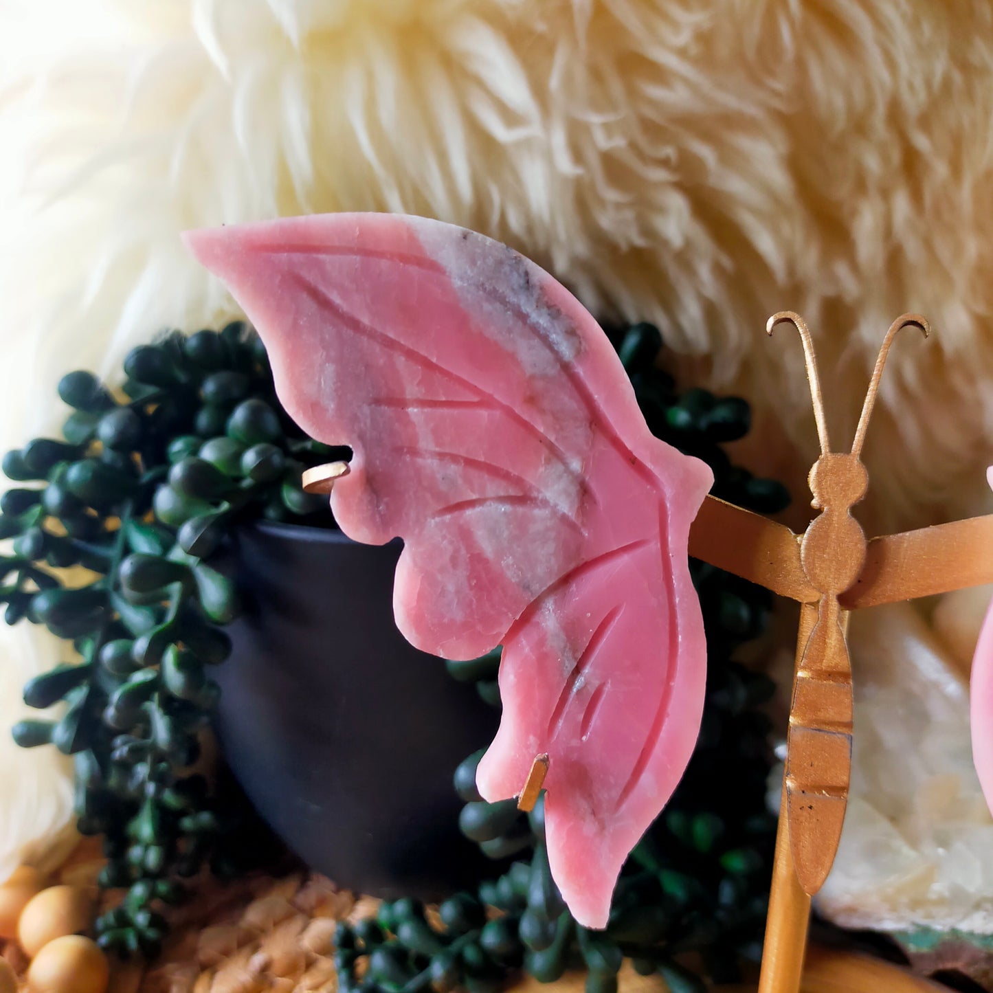 Pink Opal Butterfly Wings