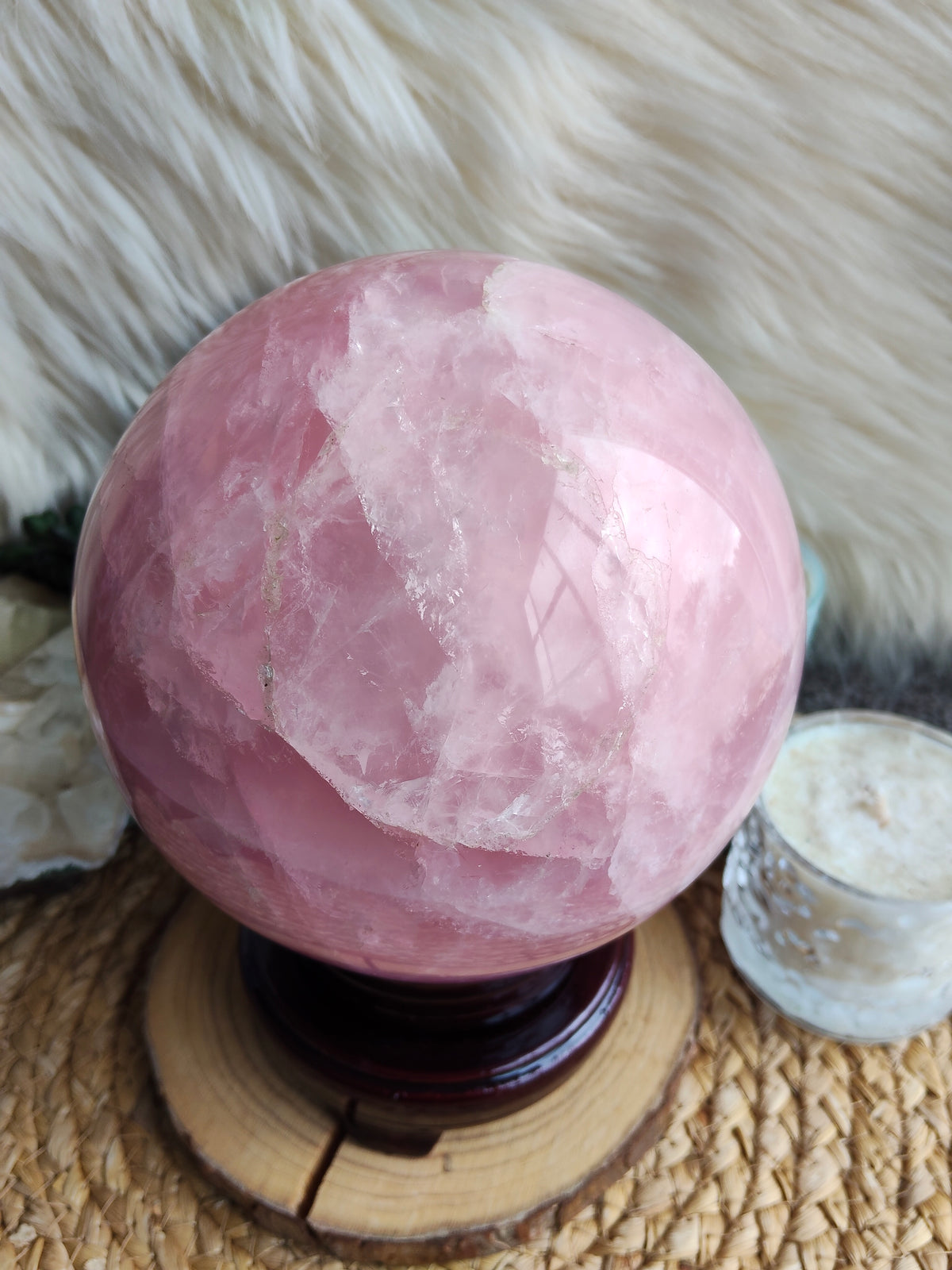 Large Rose Quartz Sphere