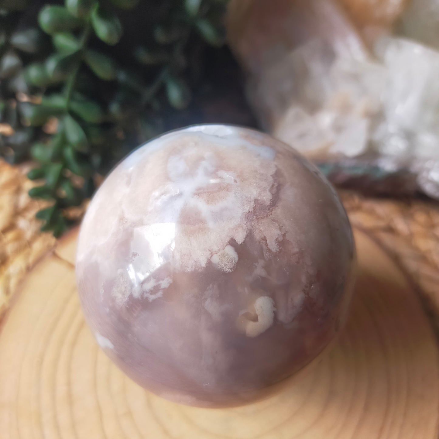 Flower Agate Sphere