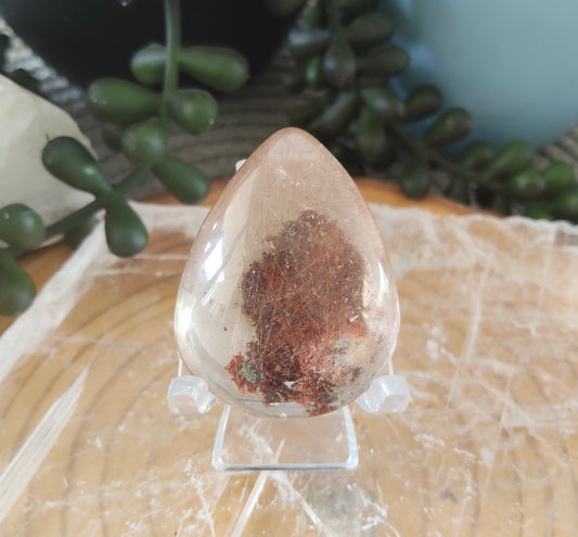 Garden Quartz with Rutile Teardrop