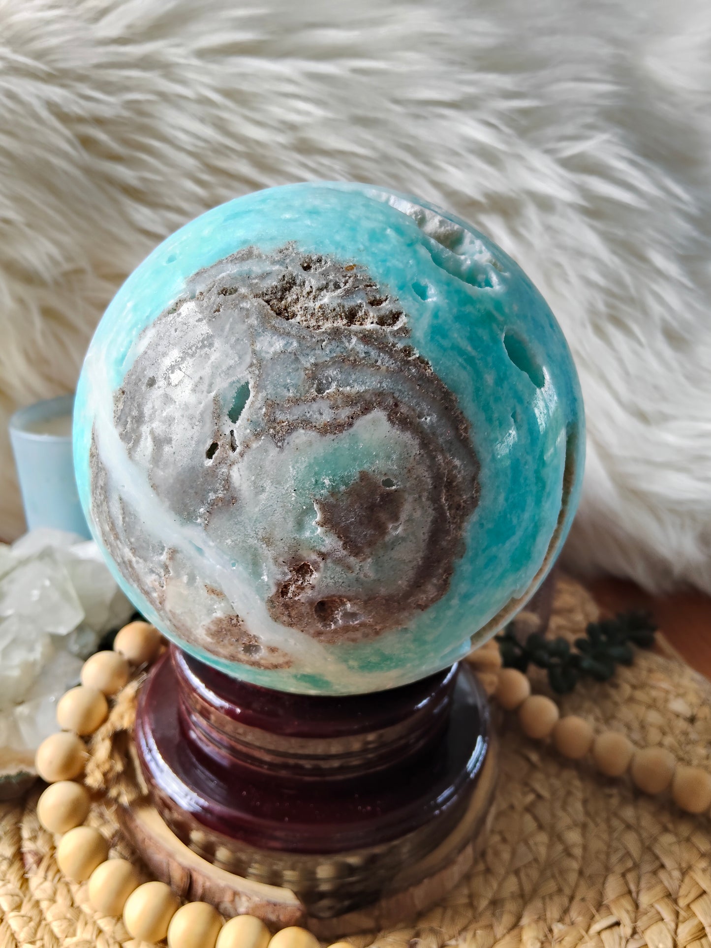 Large Hemimorphite Sphere