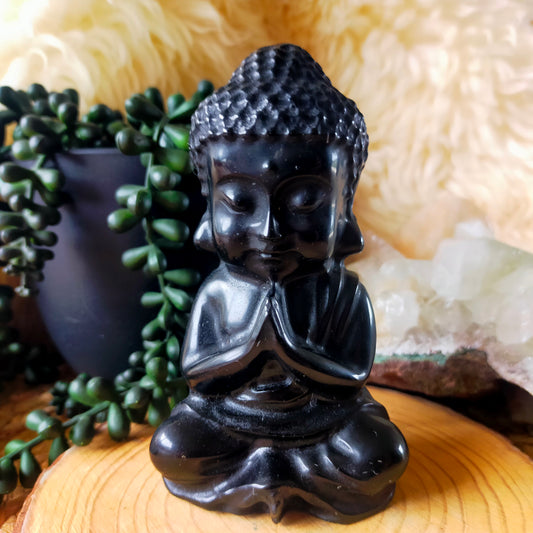 Black Obsidian Buddha