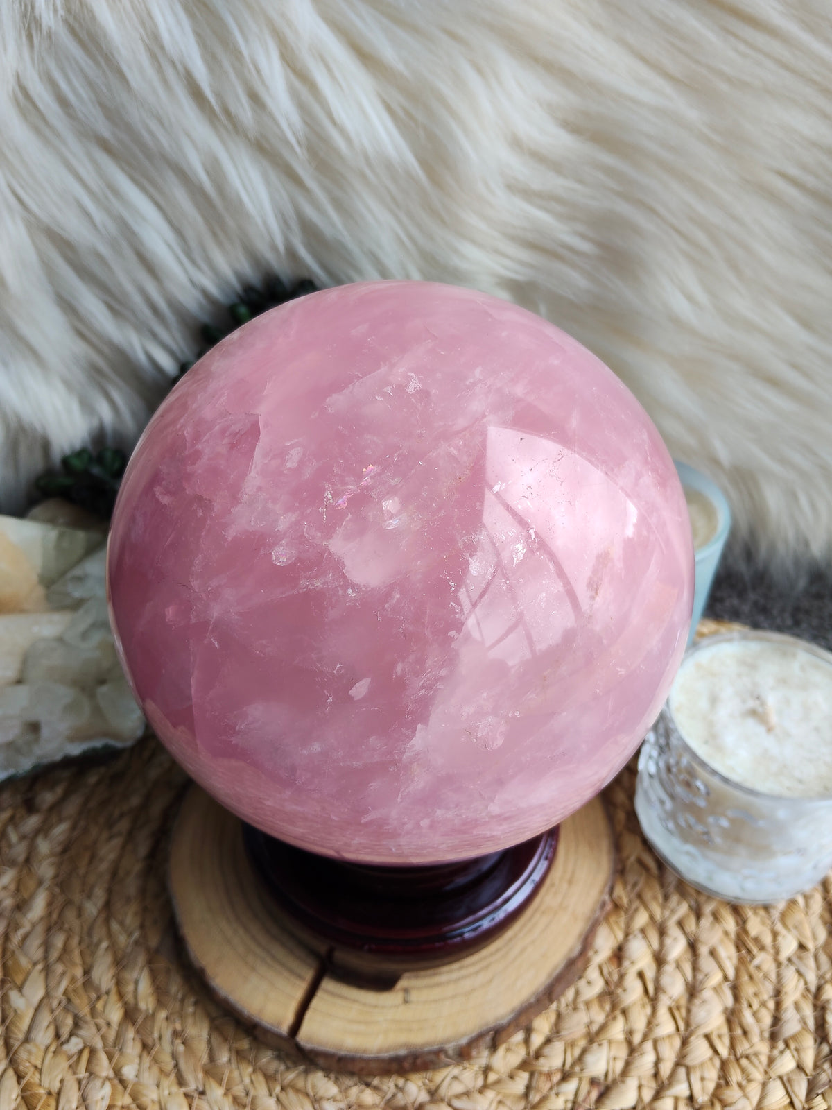 Large Rose Quartz Sphere
