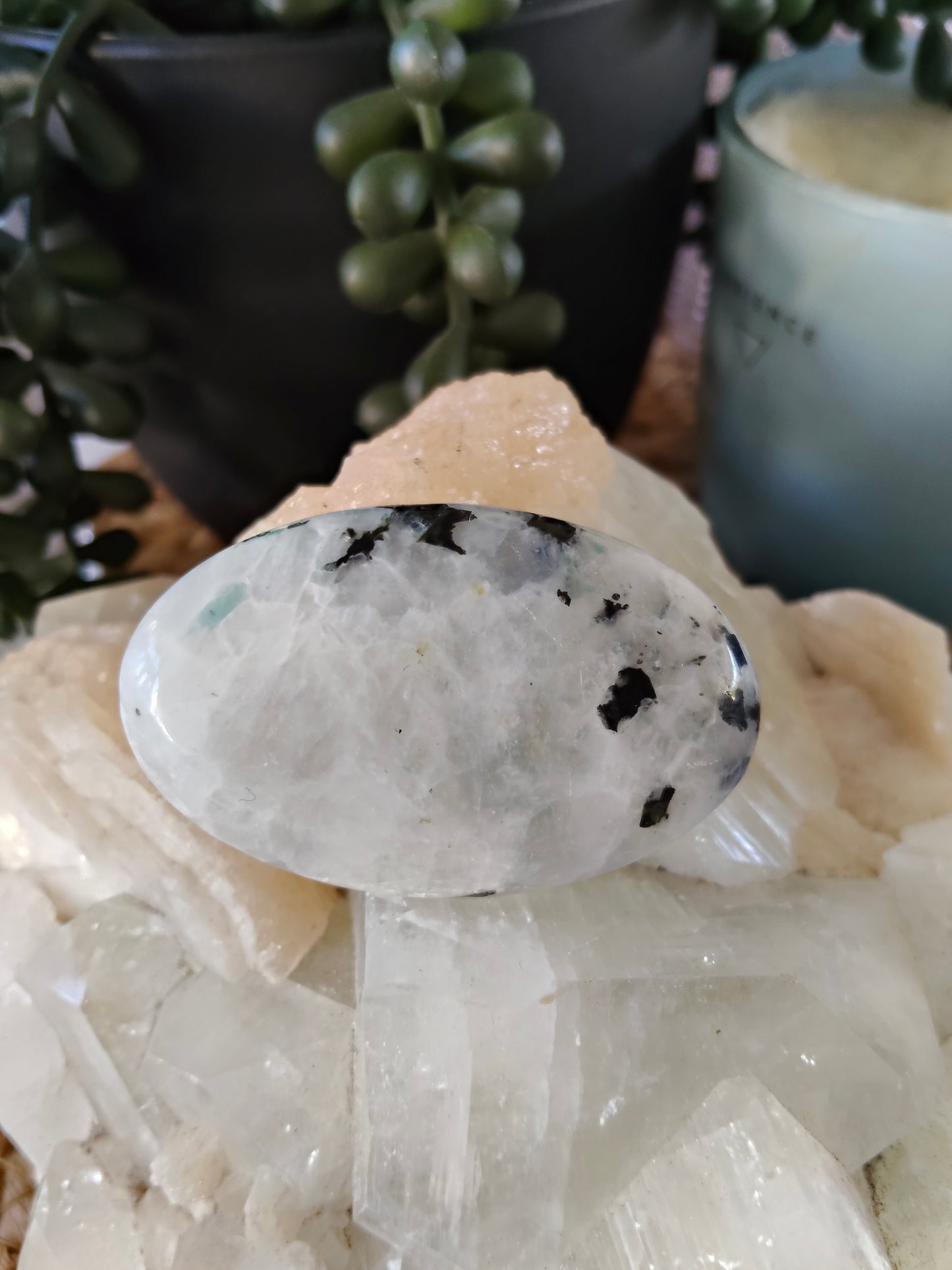 Rainbow Moonstone Palmstones