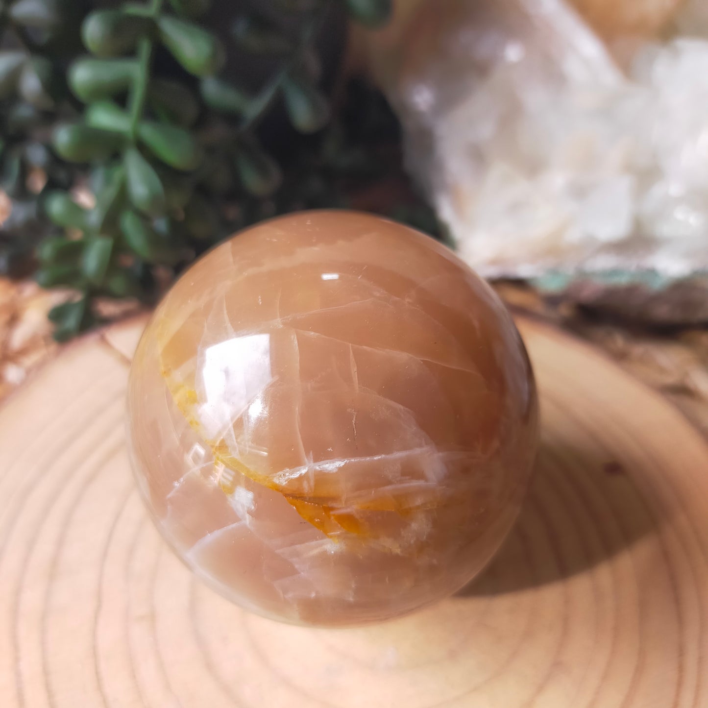 Peach Moonstone Sphere