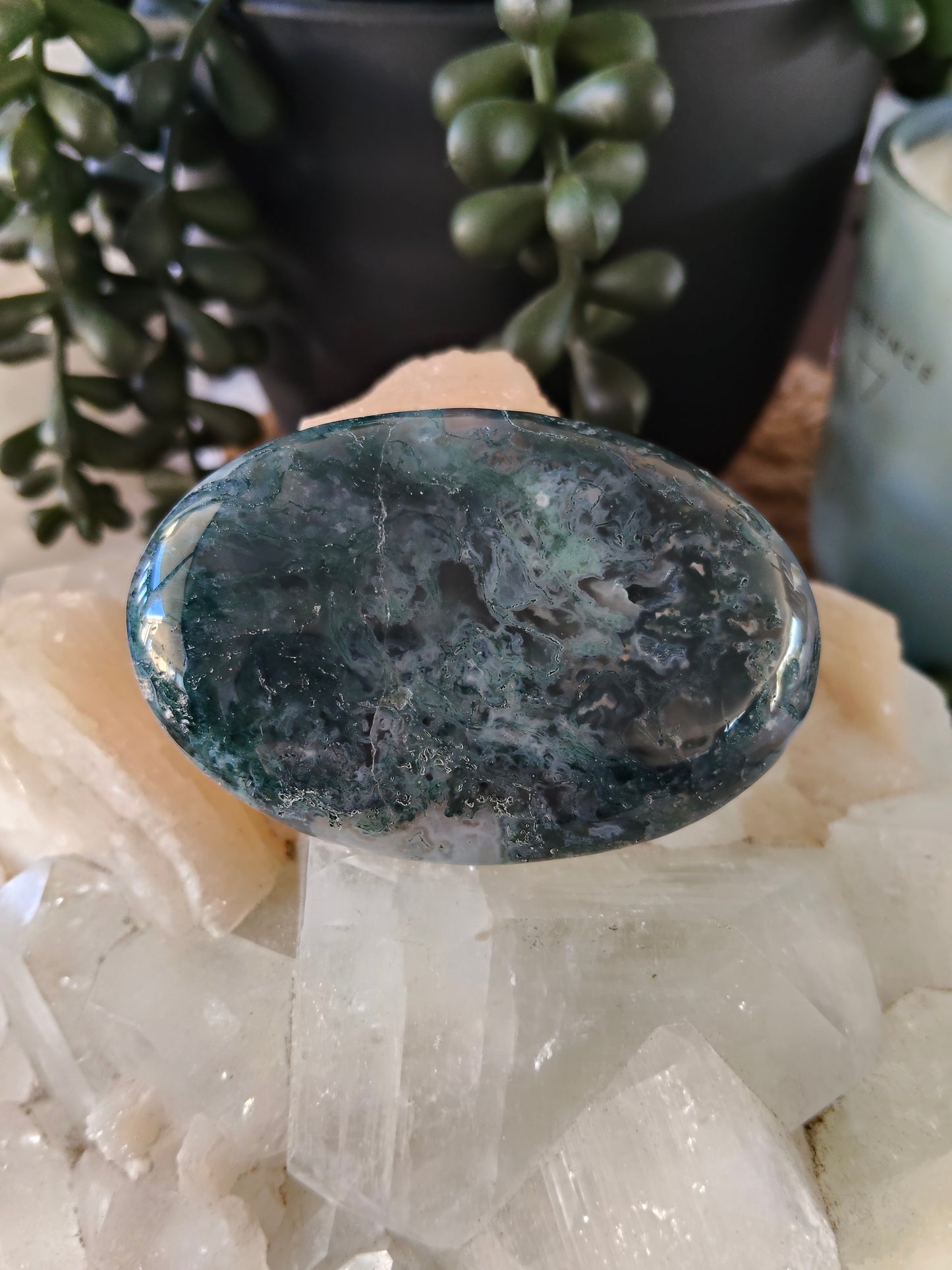 Moss Agate Palmstone