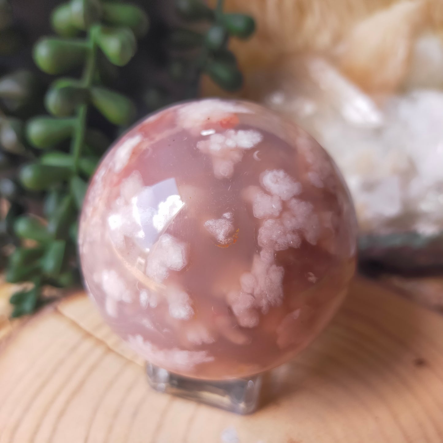 Flower Agate Sphere