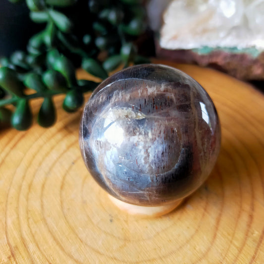 Black Moonstone/Sunstone Sphere