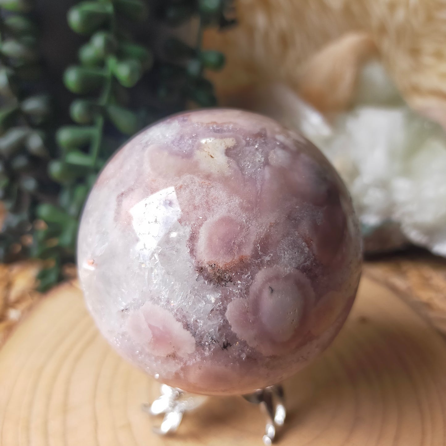 Amethyst/Flower Agate Sphere