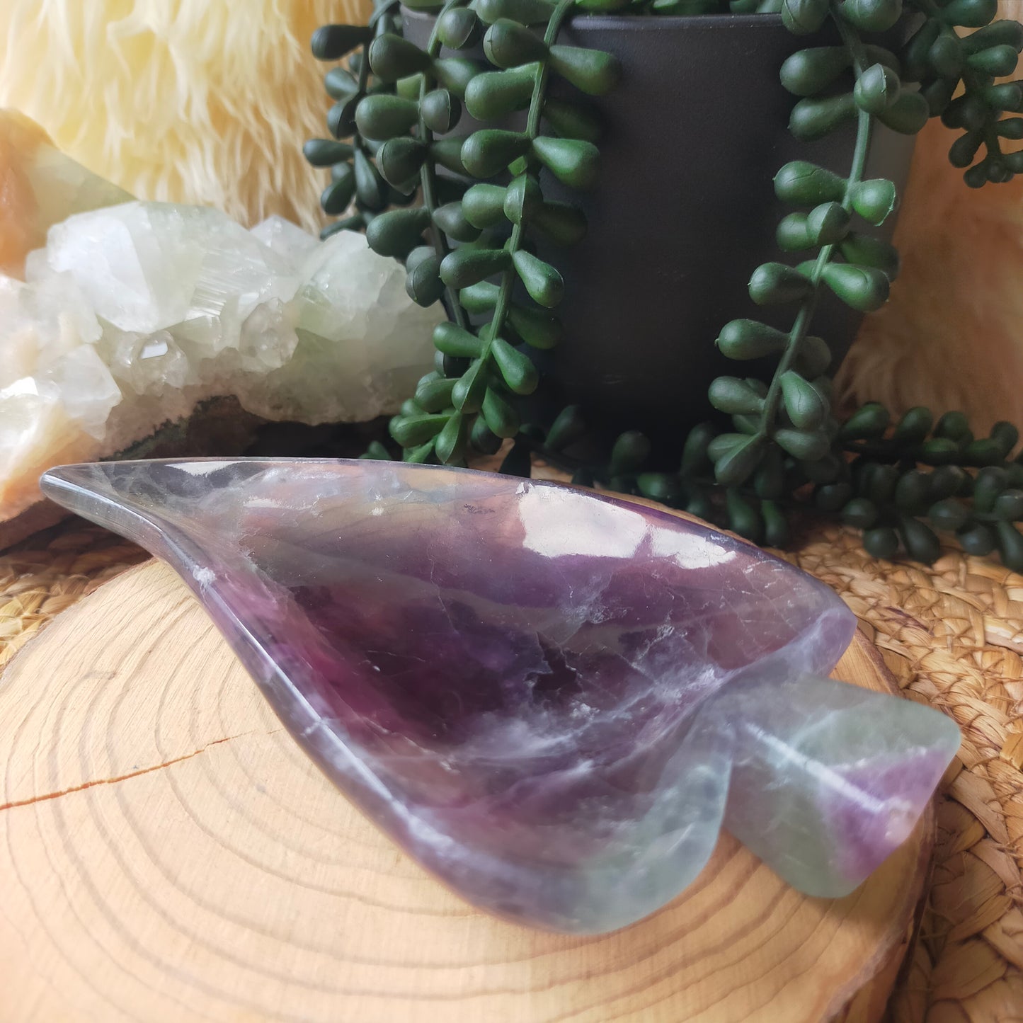 Fluorite Leaf Dish