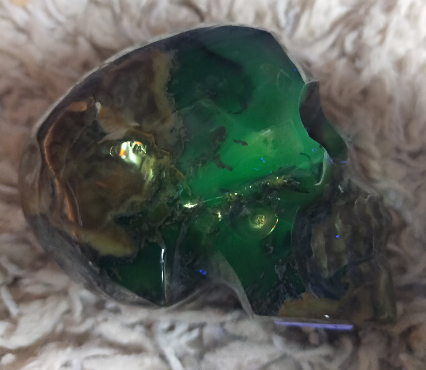 Volcano Agate Skull