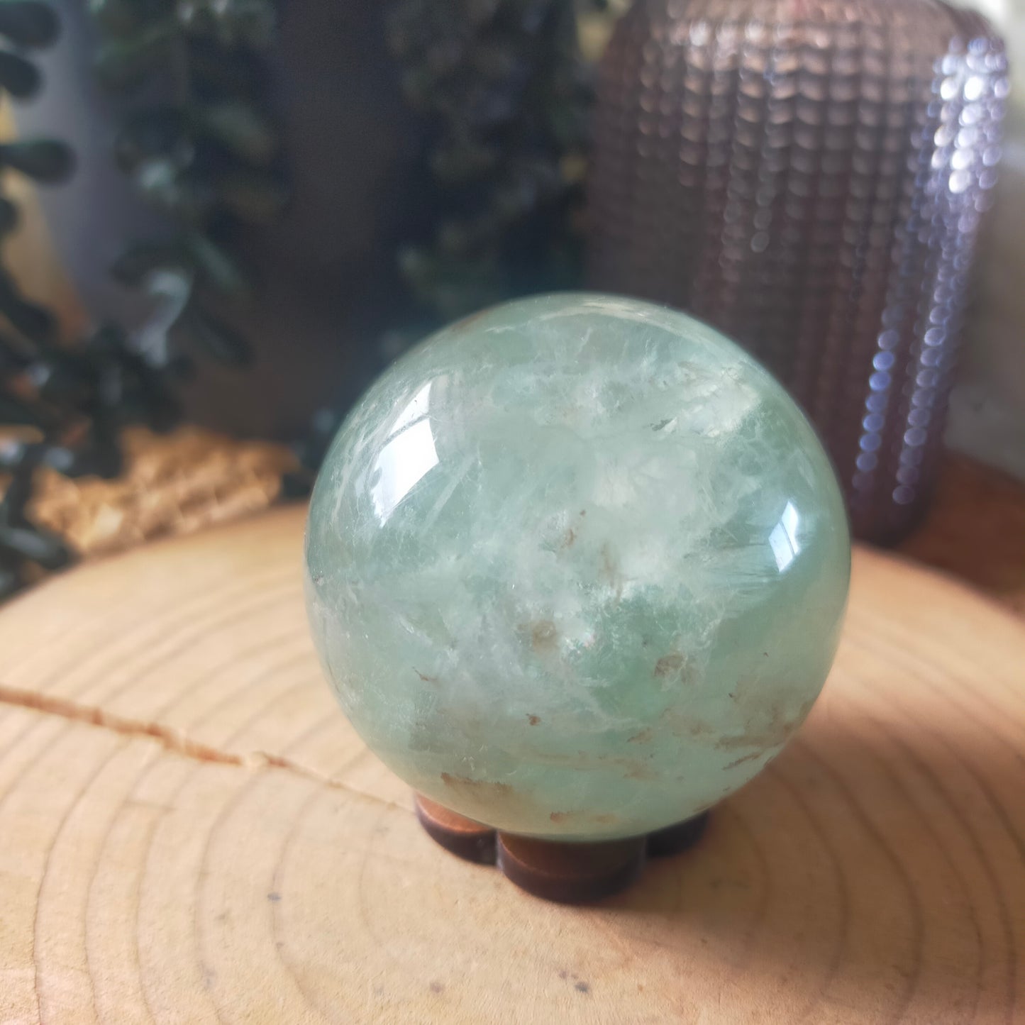 Green Fluorite Sphere
