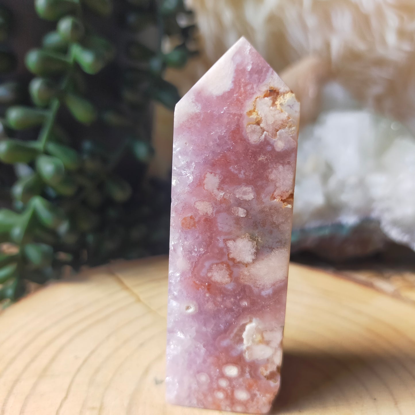 Amethyst/Flower Agate Point