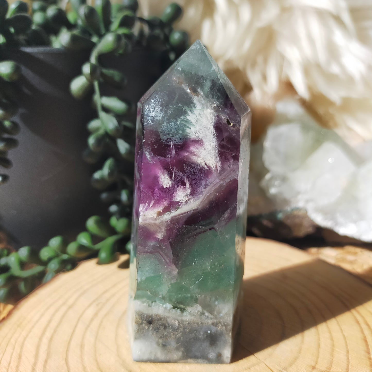 Feather Fluorite Point