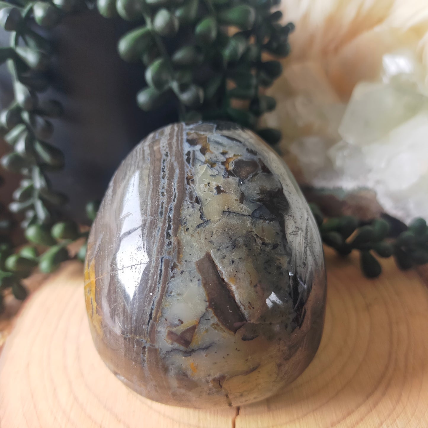 Volcano Agate Skull