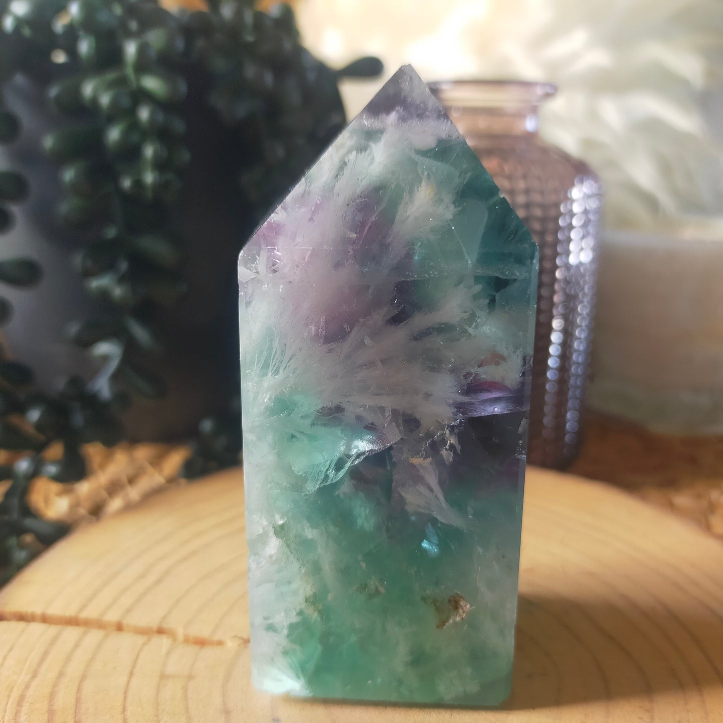 Feather Fluorite Chunky Point