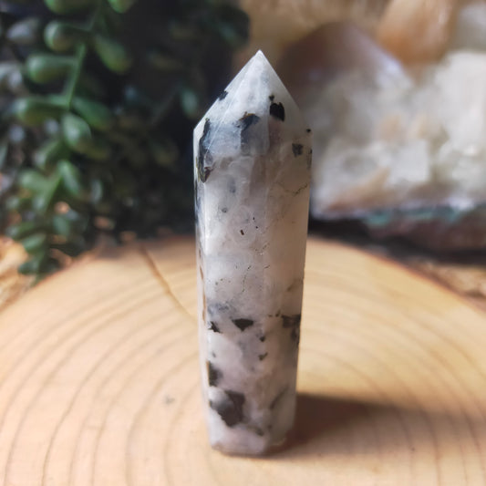 Rainbow Moonstone Point
