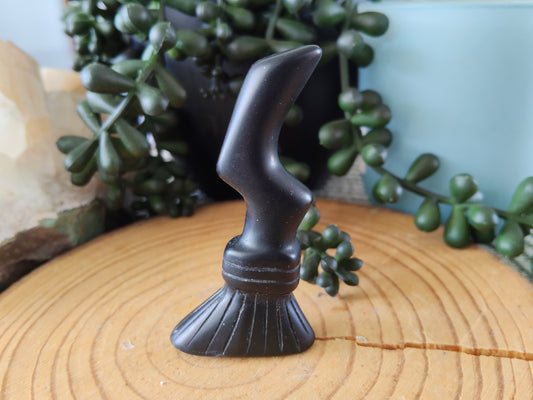 Black Obsidian Broomstick