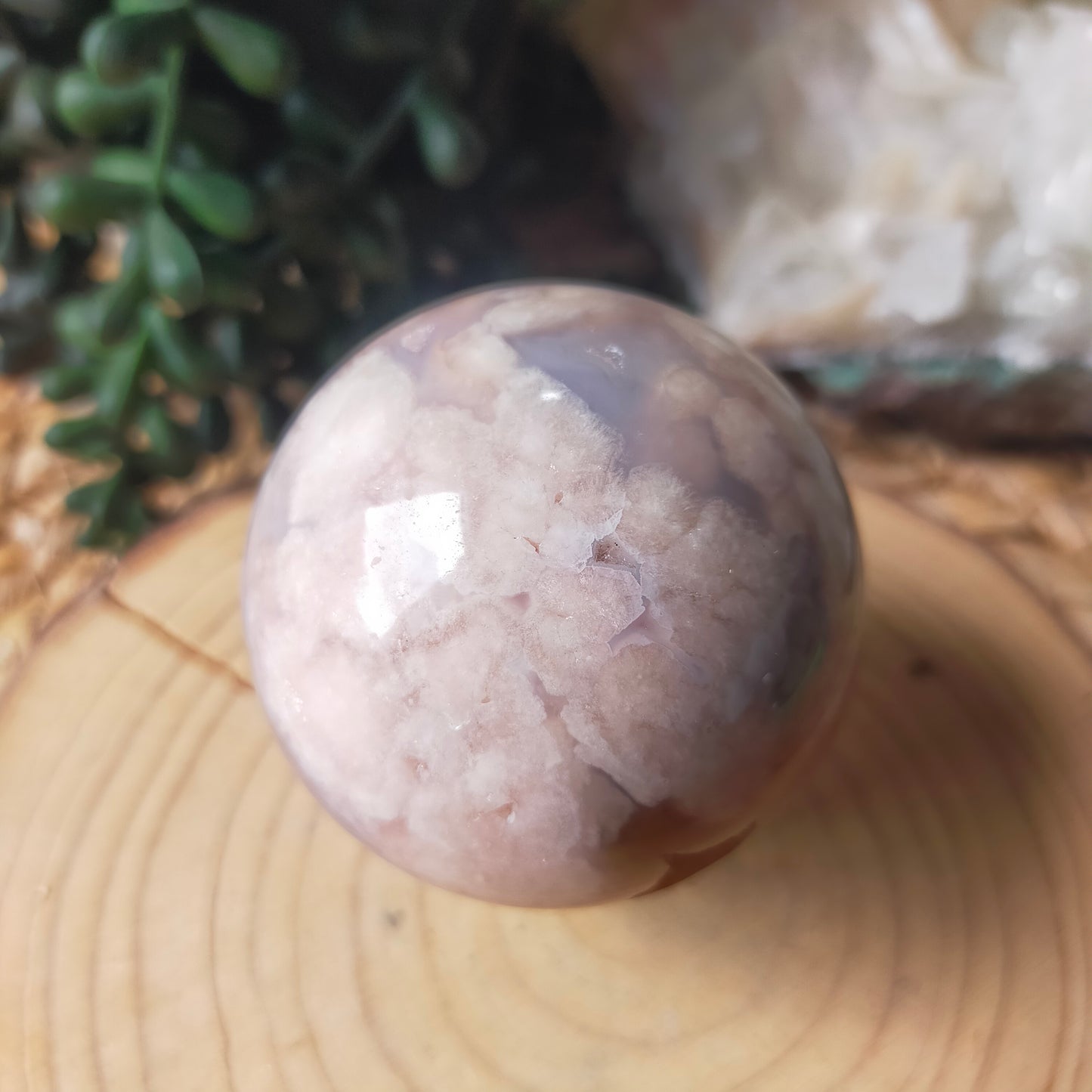 Flower Agate Sphere