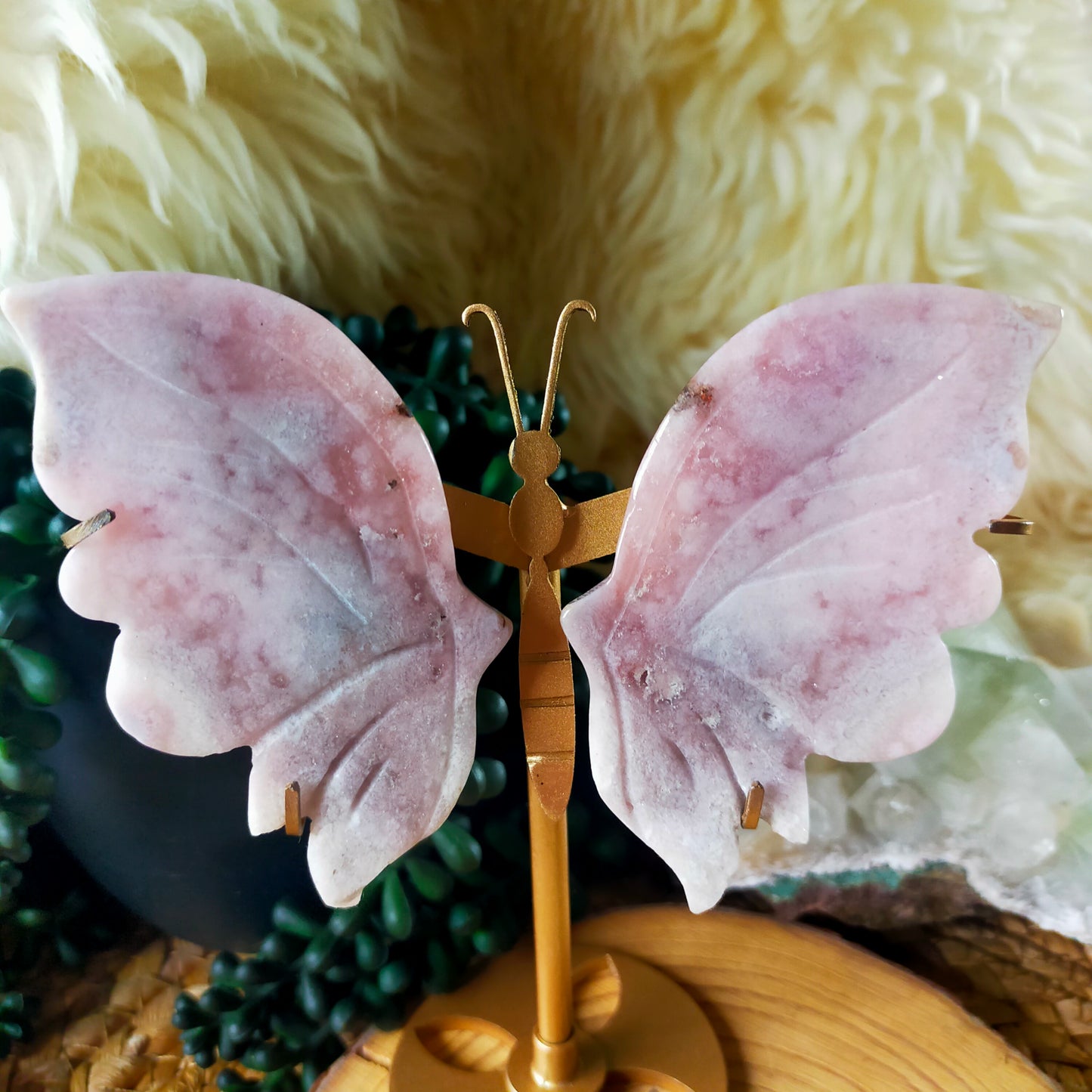 Pink Amethyst Butterfly Wings