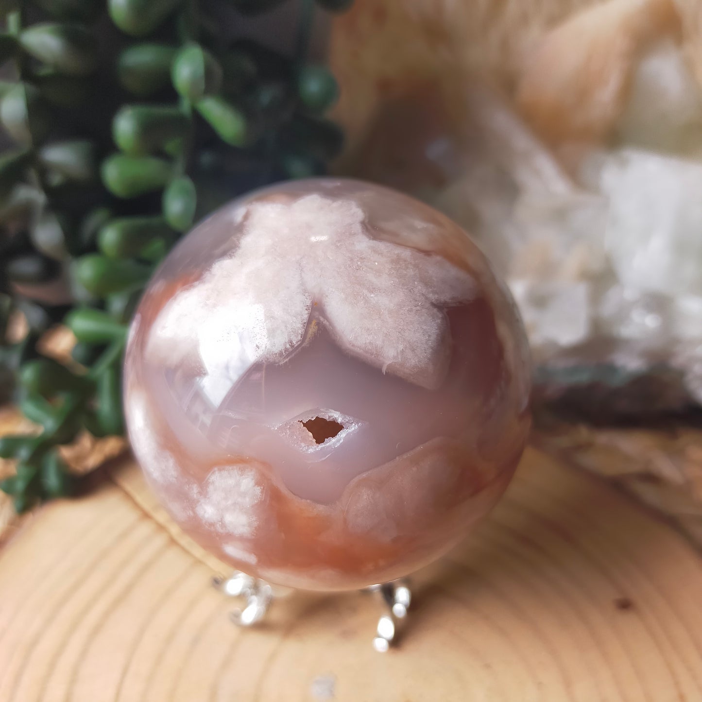 Flower Agate Sphere
