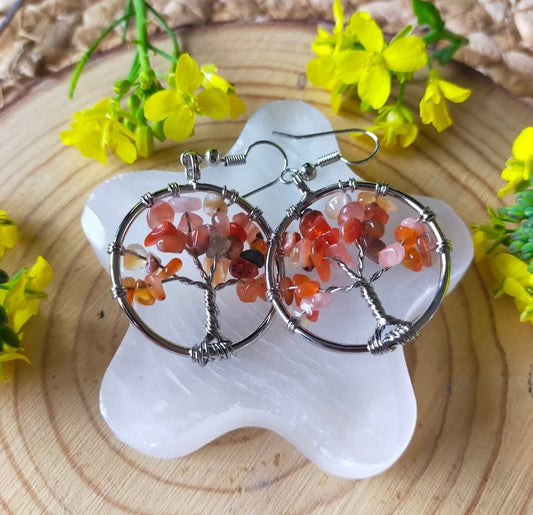 Tree of Life Chip Earrings