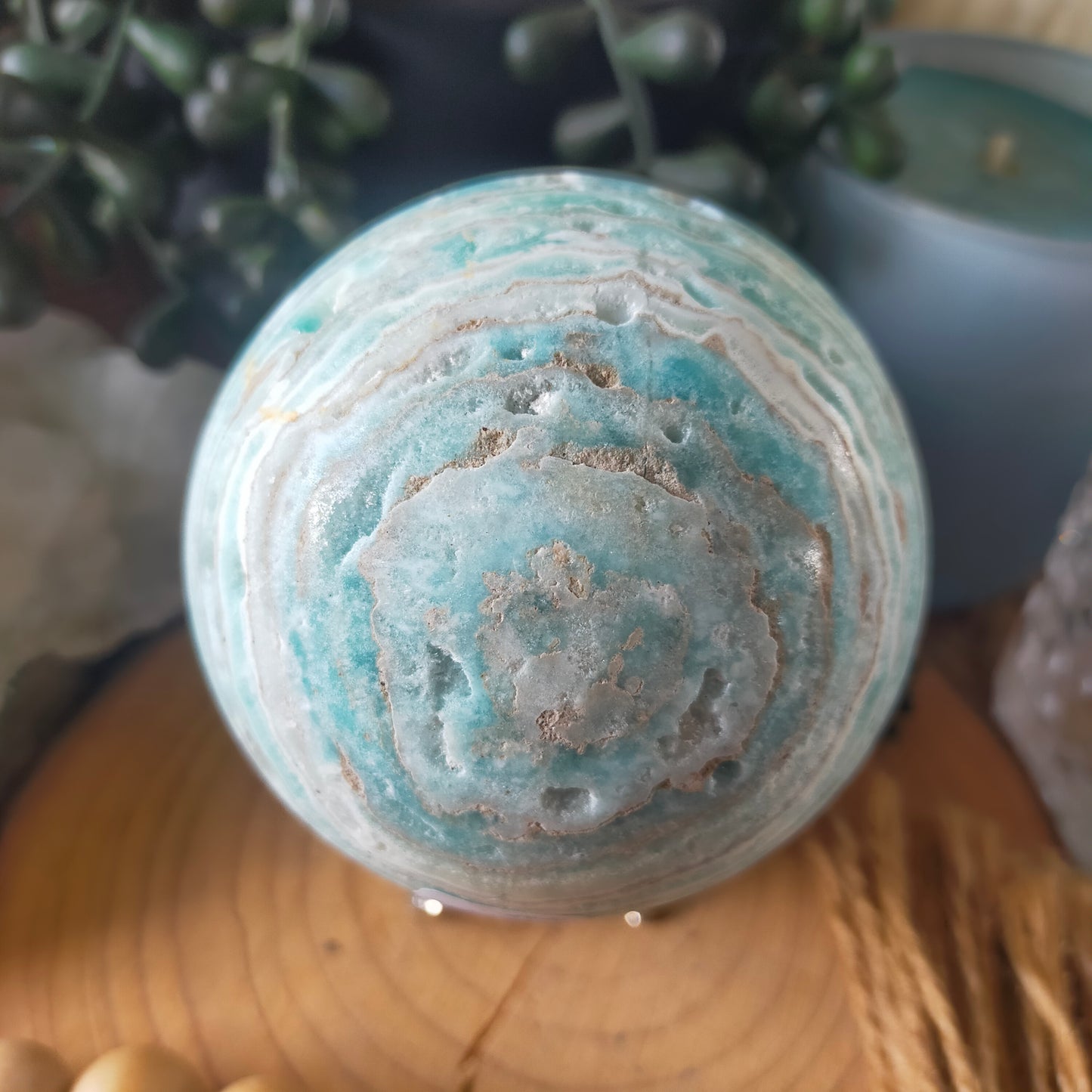 Hemimorphite Sphere