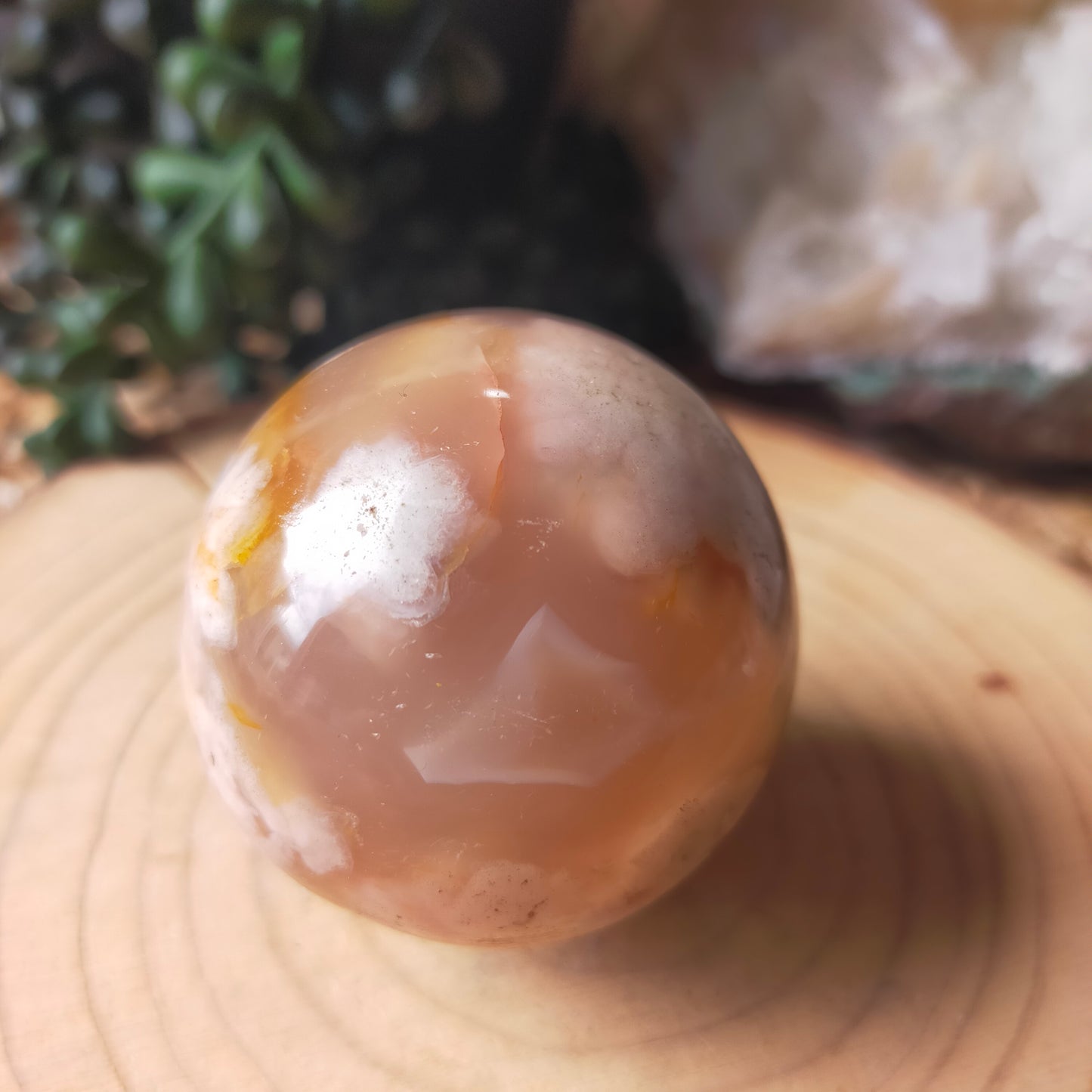 Flower Agate Sphere