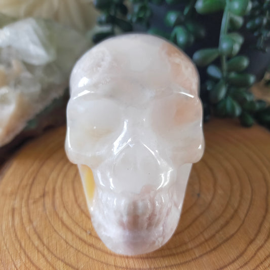 Flower Agate Skull
