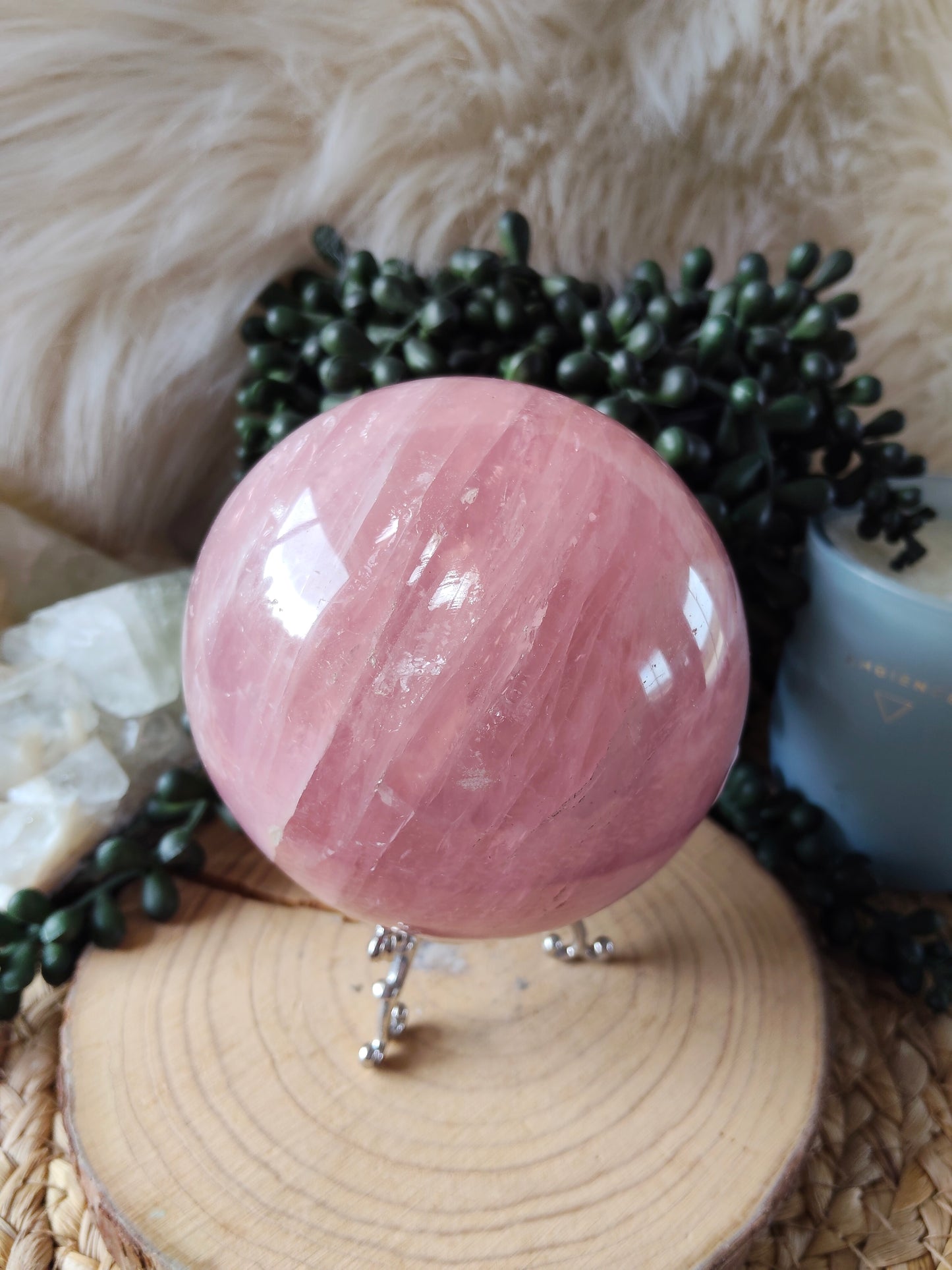 Asterism Rose Quartz Sphere