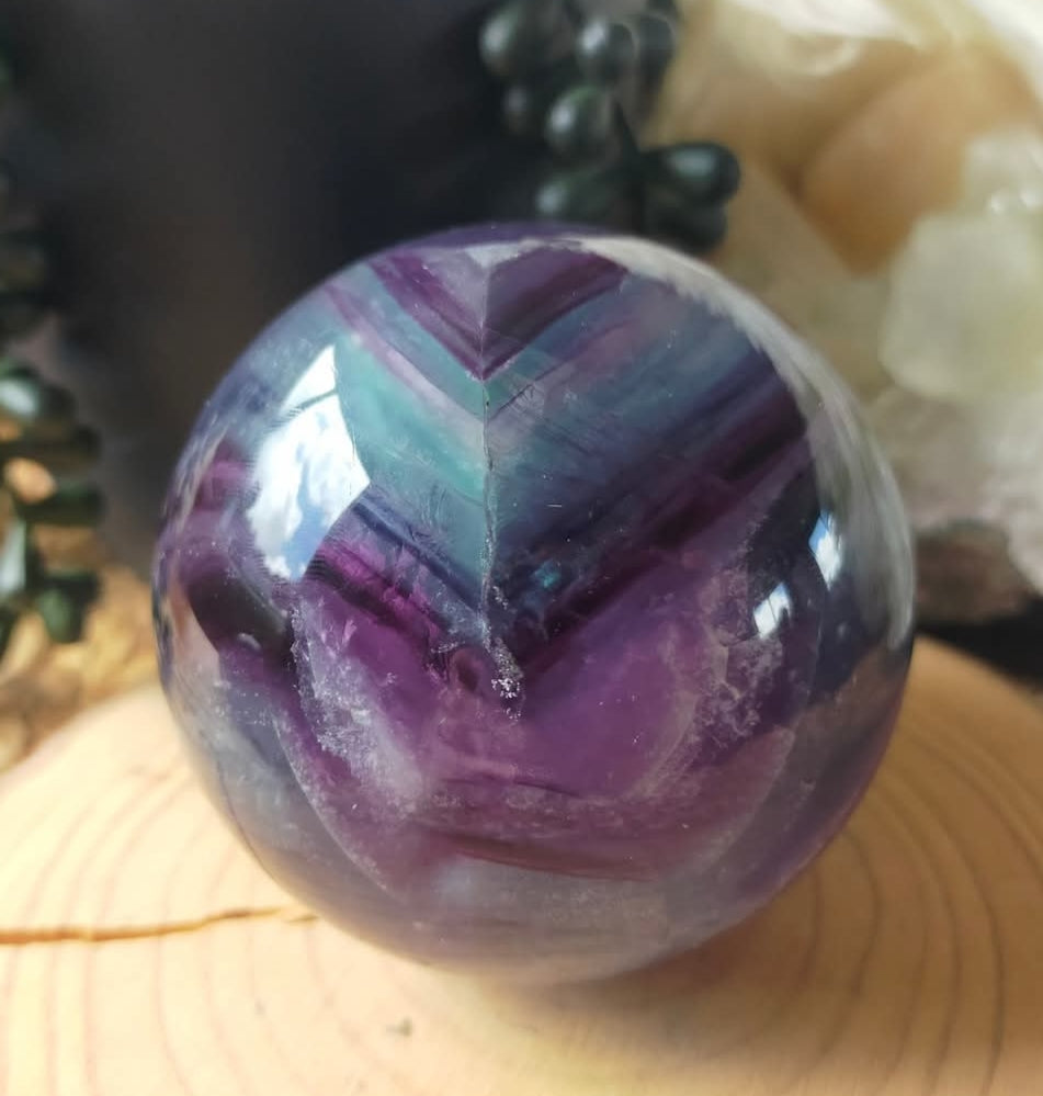 Rainbow Fluorite Sphere